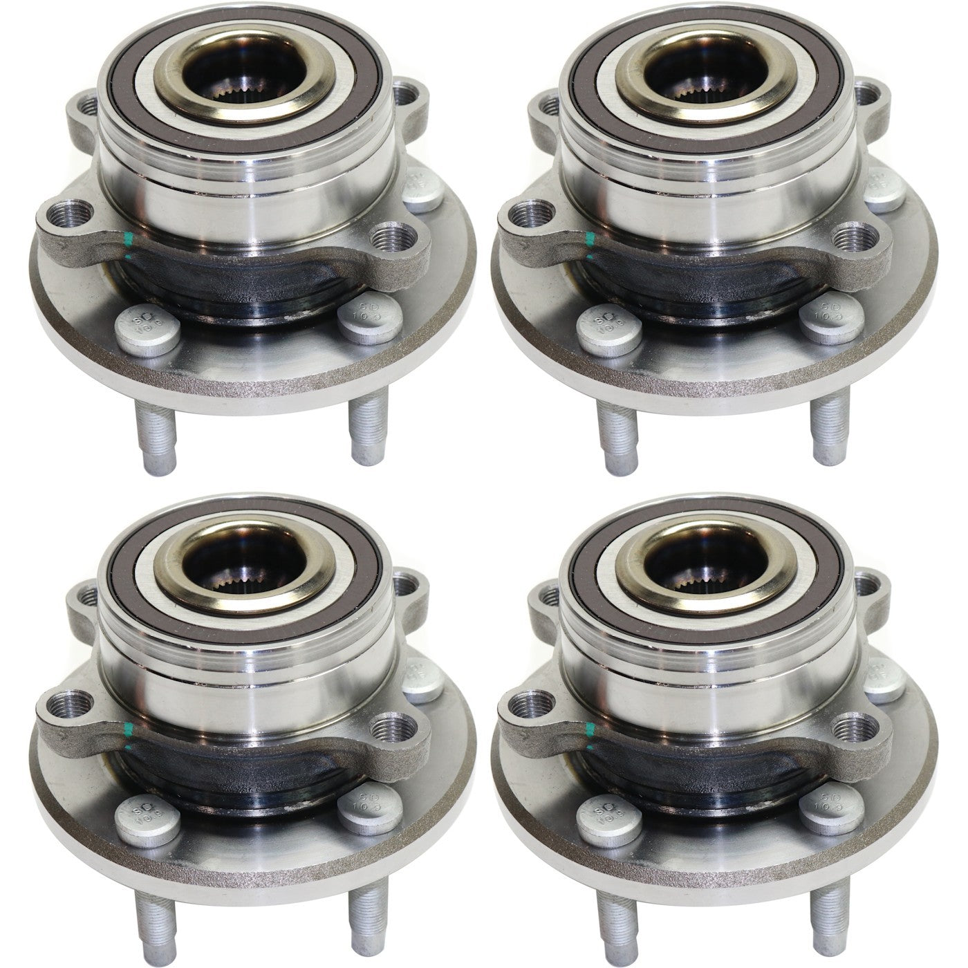 Wheel Hubs for Ford Explorer (2011–2020) Front & Rear 5 Lug with Bearing