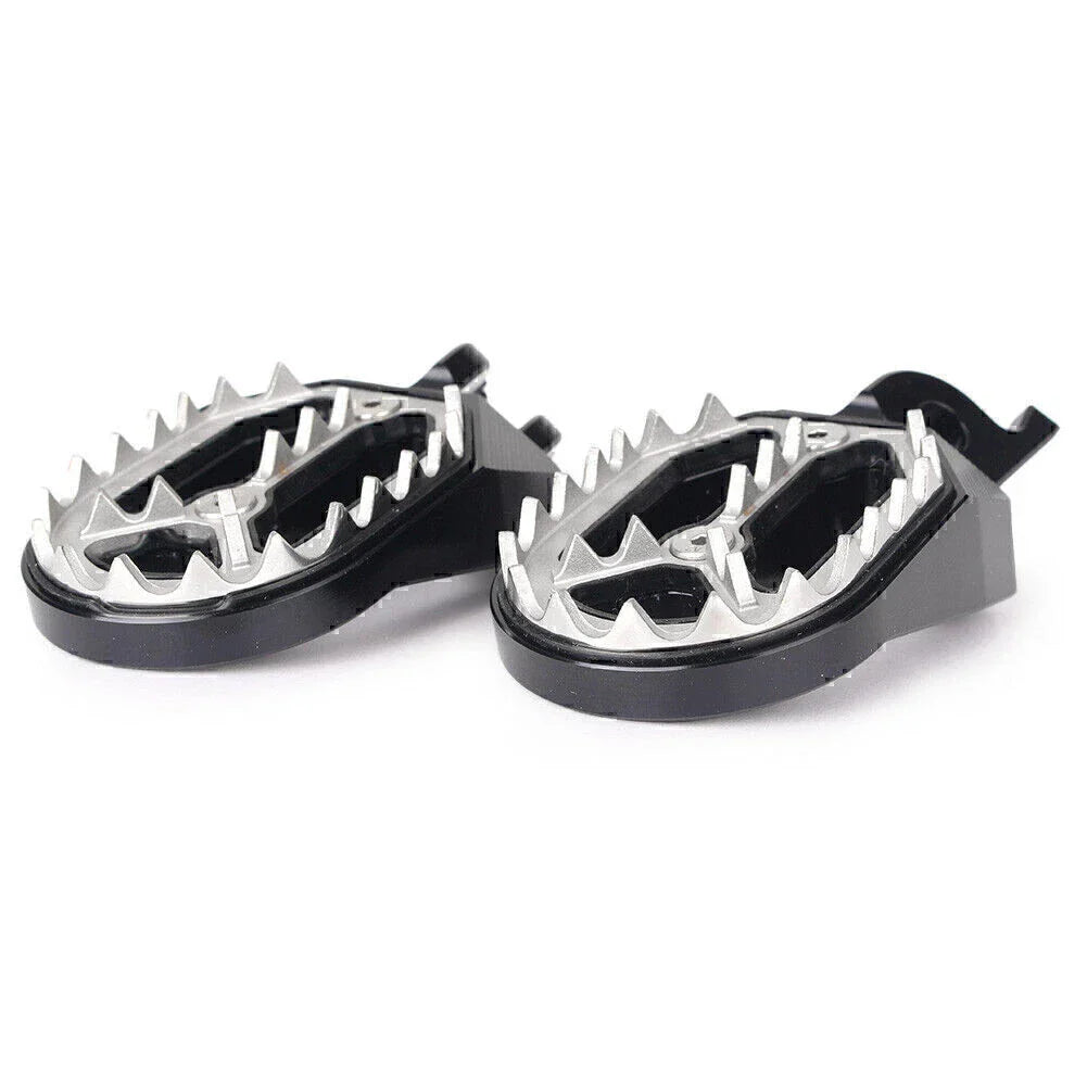 Black Shark Teeth Racing Foot Pegs for Kawasaki KX250 KX450 (2008-2015)