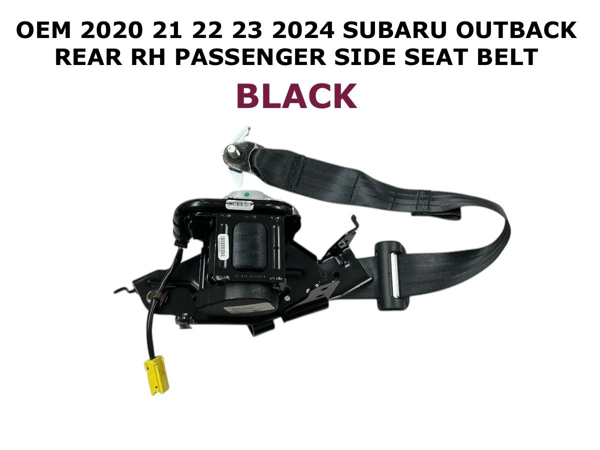 Rear Right Side Seat Belt for Subaru Outback (2020–2024) - Black