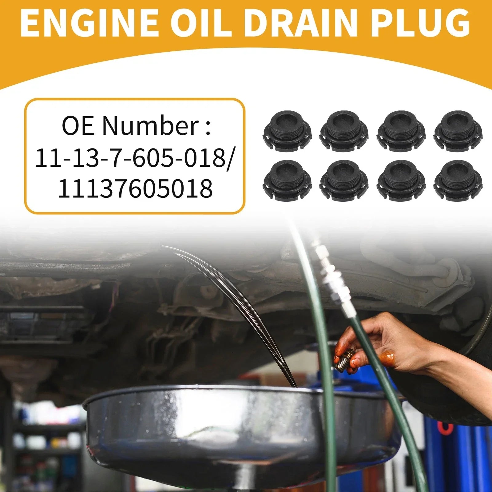 8 pcs Oil Drain Plug Pan Thread Repair for BMW 228i (2014-2018)
