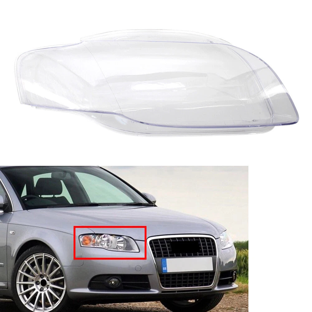 Transparent Headlight Lens Cover for Audi A4 B7 S4 (2005–2008)