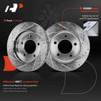 Front Drilled Brake Rotors & Ceramic Pads for Ford Expedition (1997–2002)
