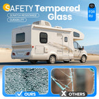 Vertical Slider Window for RV (14"x16", Aluminum, Tempered Glass)