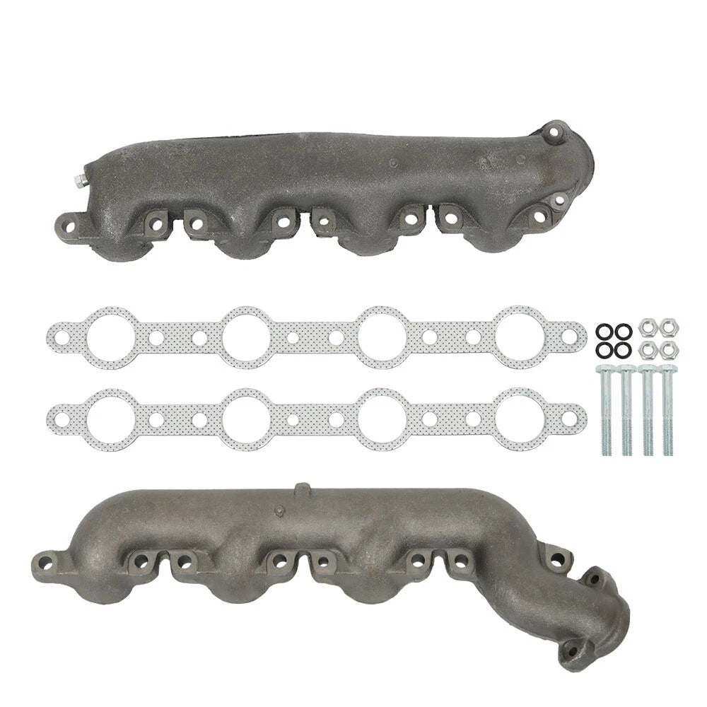 2X Exhaust Manifold with Gasket for Ford F-250 F-350 (1999–2003)