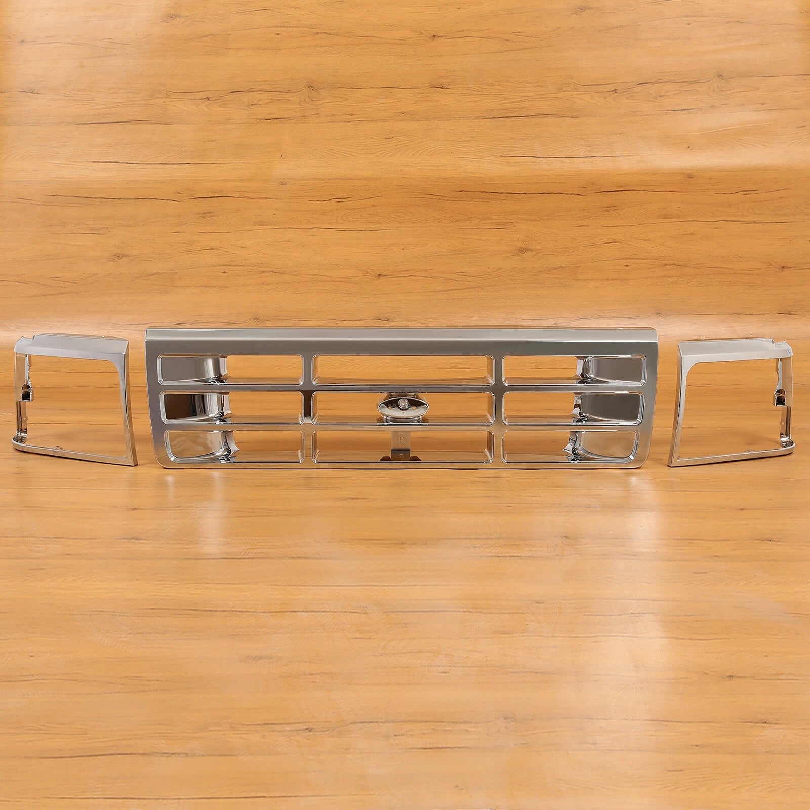 Grille Headlight Door Kit Chrome for Ford F150 F250 F350 Bronco (1992–1997)