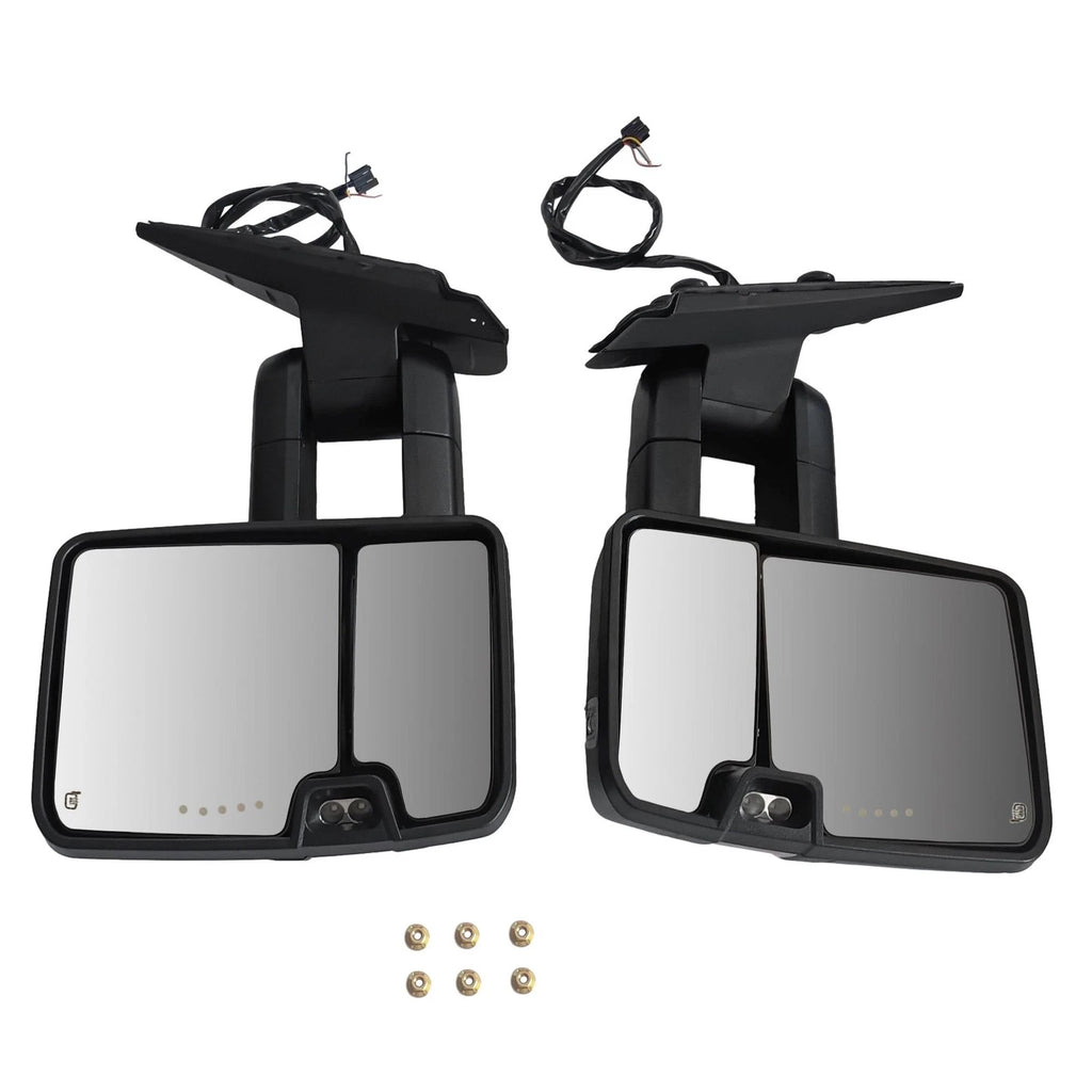 Pair Tow Mirrors for Chevy Silverado GMC (2014–2019) Power Heated Signal