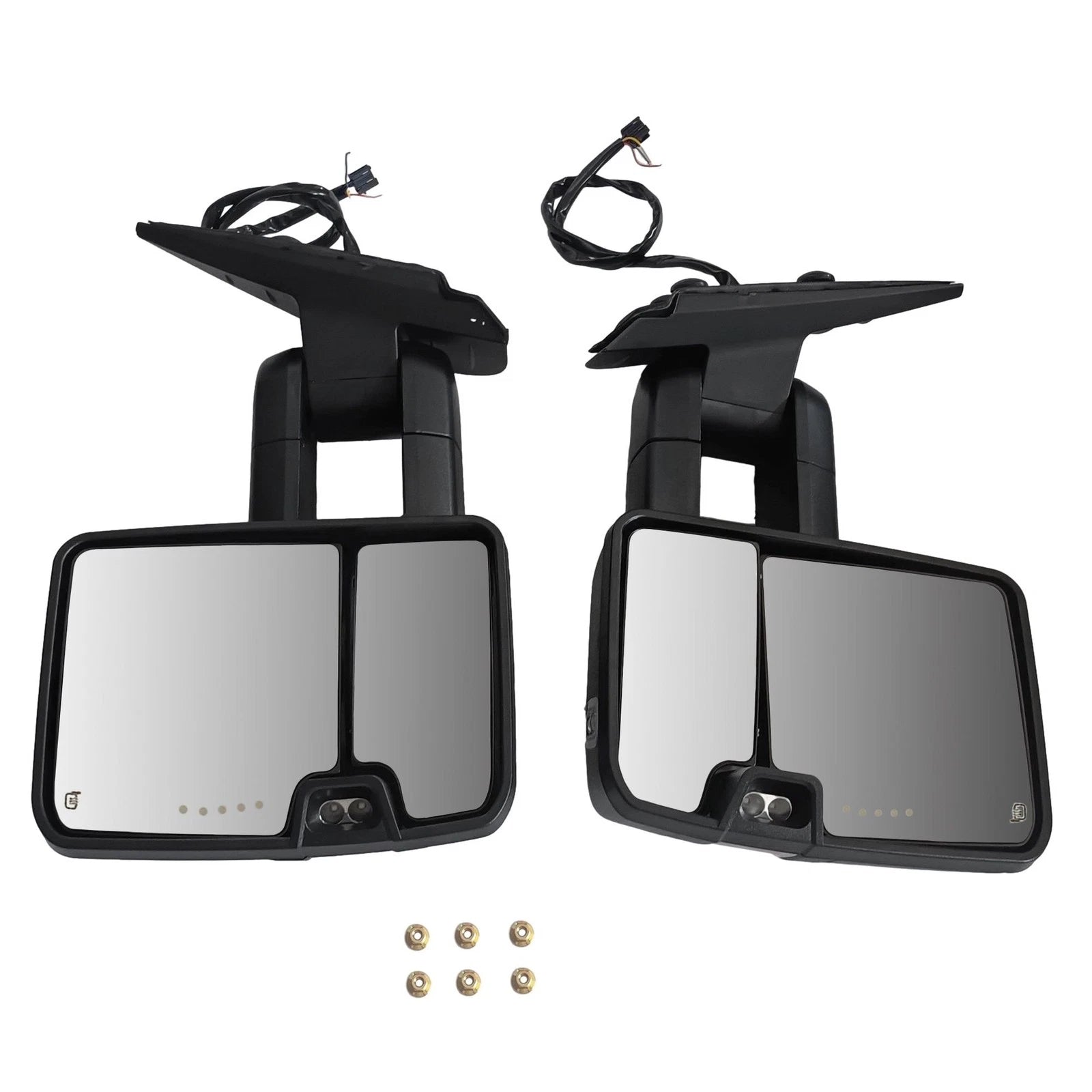 Pair Tow Mirrors for Chevy Silverado GMC (2014–2019) Power Heated Signal