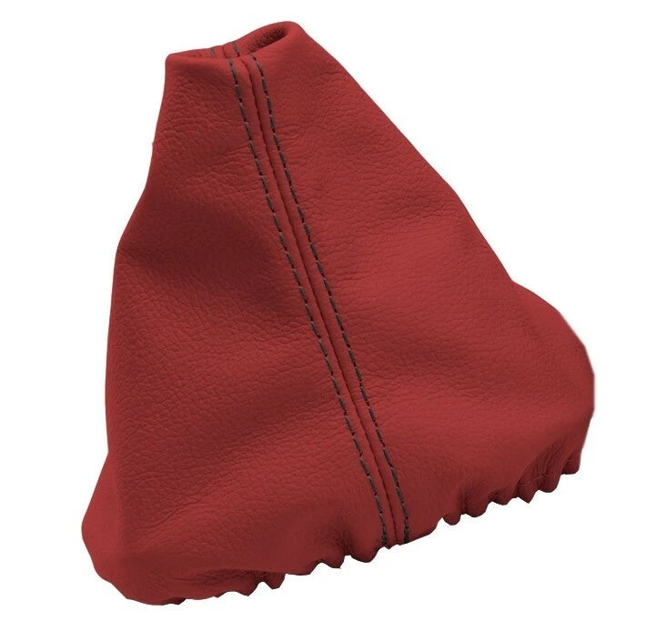 Leather Manual Shift Boot Cover for VW Jetta Vento MK3 (1991–1998) Red Black Stitch