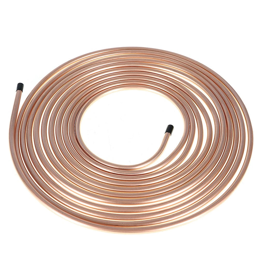 25 ft Copper Coated Brake Fuel & Trans Line Tubing for Universal 5/16"