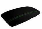 Console Lid Armrest Cover for Honda Accord (1998–2002) Carbon Fiber Green Stitch