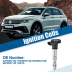 Ignition Coil Set of 2 for VW Audi 1.8L 2.0L 2.0TSI Turbo 2.5L (07K905715F, 07K905715G)