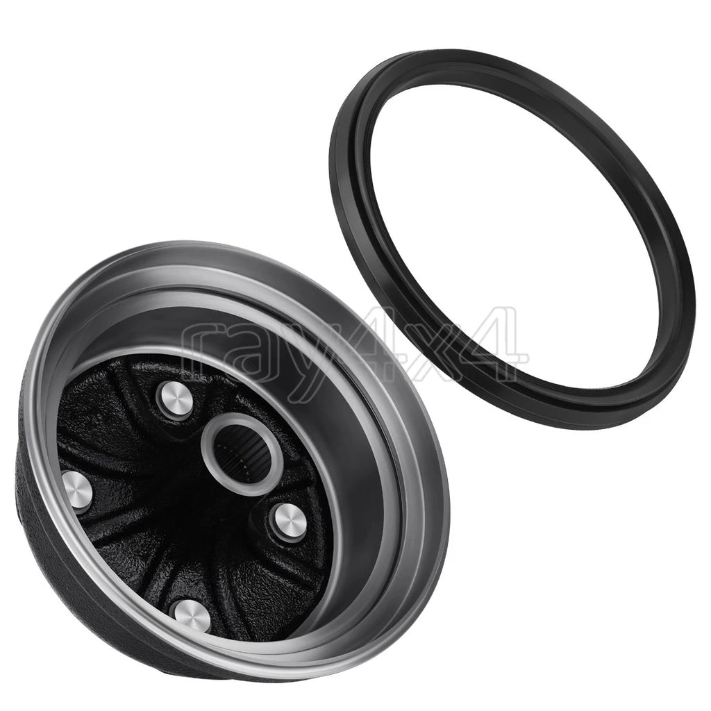 Rear Wheel Brake Drum w/ Seal Kit for Yamaha Kodiak 400 4x4 (1993–1999)