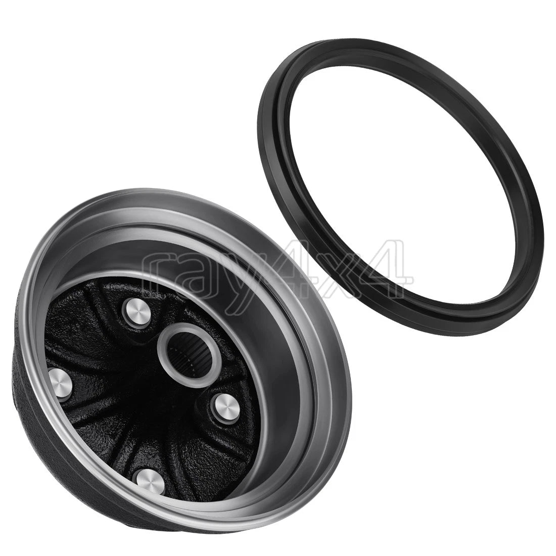 Rear Wheel Brake Drum w/ Seal Kit for Yamaha Kodiak 400 4x4 (1993–1999)