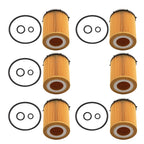 Set of 6 Oil Filters for Mercedes-Benz GLC300 GLC300e GLC350e GLE350 (2016–2023)