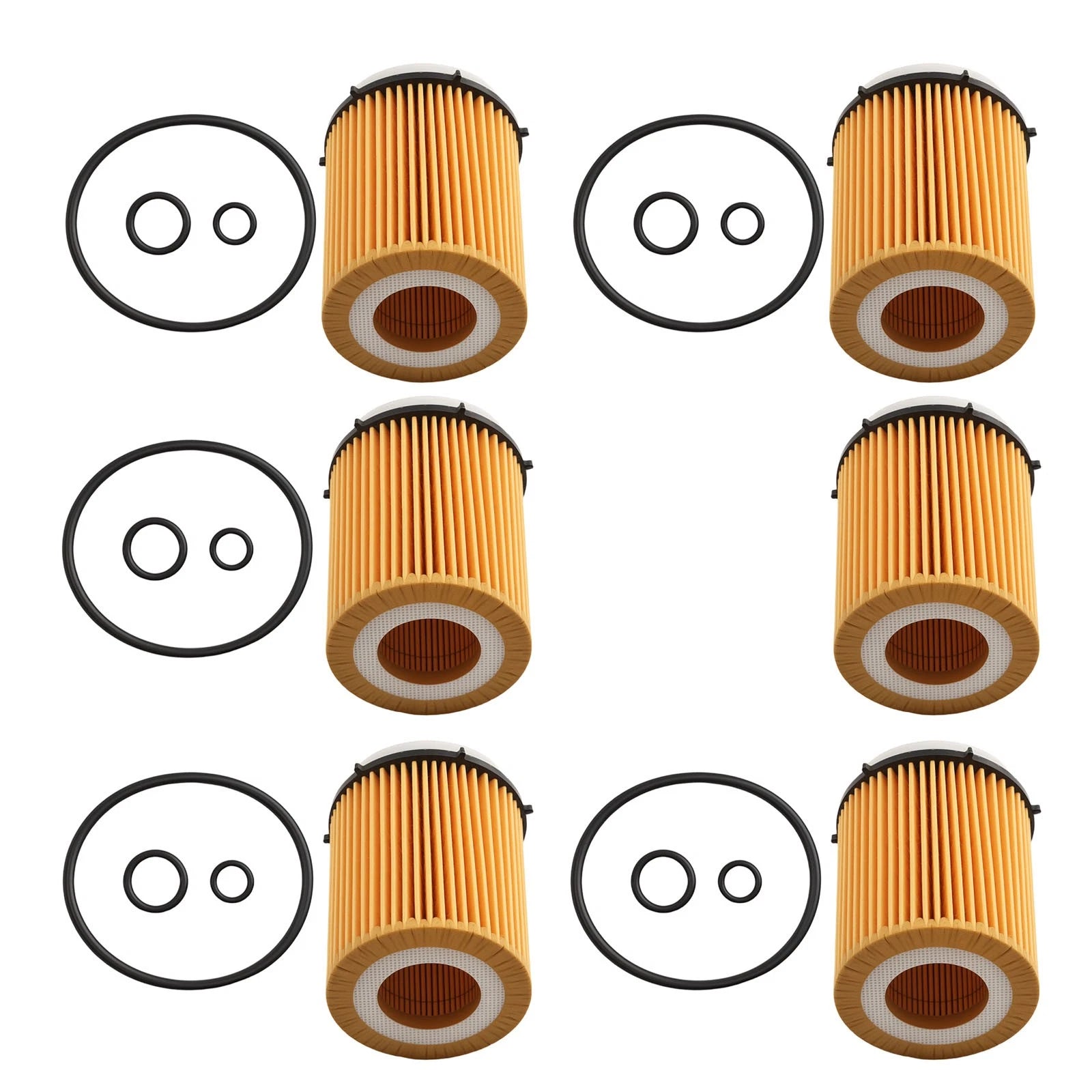 Set of 6 Oil Filters for Mercedes-Benz GLC300 GLC300e GLC350e GLE350 (2016–2023)