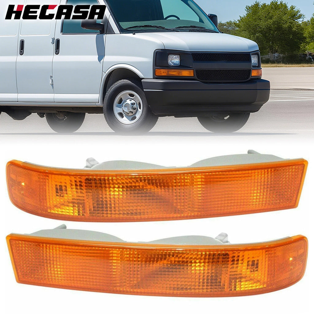 Pair Corner Light Parking Turn Signal Lamp for Chevy Express/GMC (2003–2025)