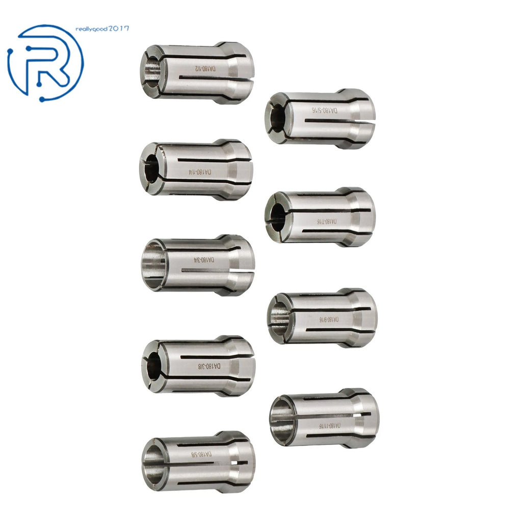 9 Pack Precision Double Angle Collet Set for Various Models