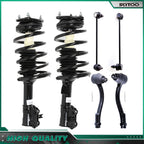 Set of 2 Front Struts & Sway Bar Outer Tie Rods for Hyundai Accent (2006–2011)