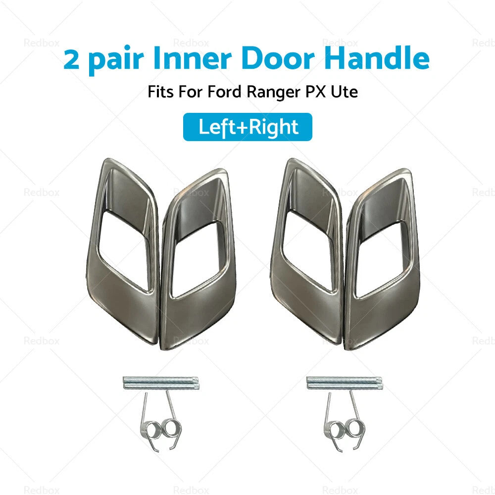 Set of 4 Inner Door Handles for Ford Ranger PX (2011–Present) Dark Chrome
