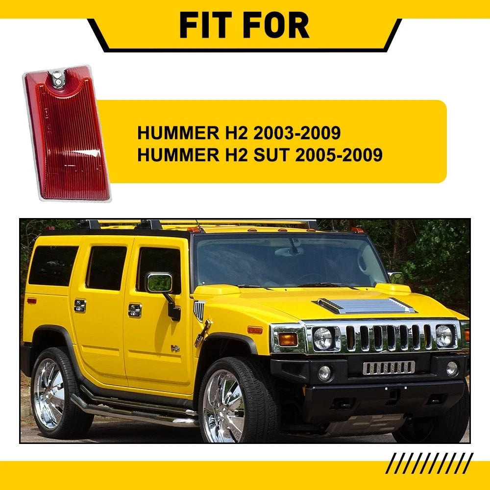 Amber Red Lens Top Roof Cab Marker Light Housing Cover for Hummer H2/SUT (2003–2009)
