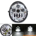 Chrome LED Projector Headlights for Harley VRSC VRSCA VRSCAW VRSCB (2002-2017)