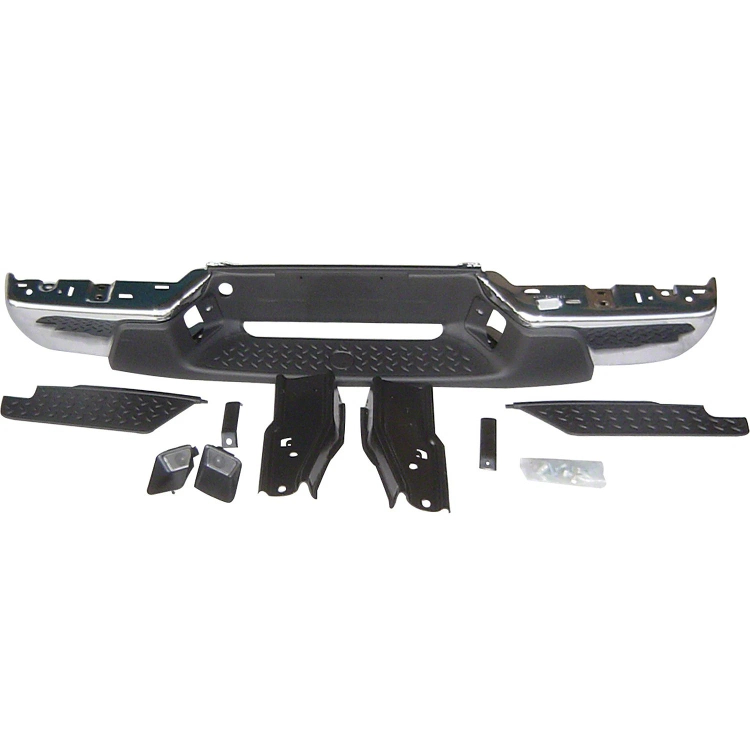 Chrome Rear Step Bumper Assembly Replacement for Toyota Hilux (2005–2015)