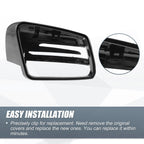 Right Mirror Cover Cap Gloss Black for Mercedes Benz A Class B Class C Class (2013–2020)