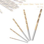 50 PCS HSS Cobalt Twist Drill Bits for Hard Metal Stainless Steel (1mm-3mm)