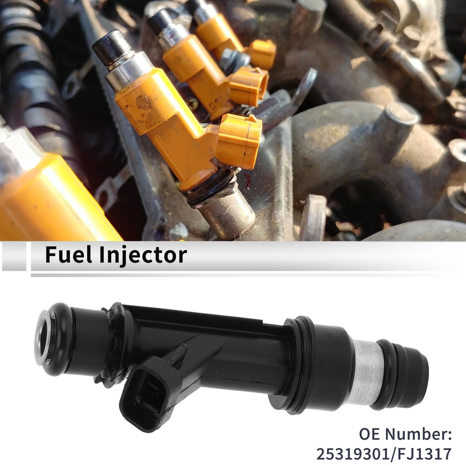 Fuel Injector No. 25319301 for Chevy Pickup (2001–2003) 1.6L Black