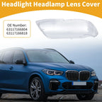 1 x Front Right Headlight Lens Cover Clear for BMW X5 (2004 - 2006)