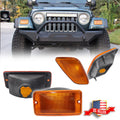 Set of 4 Front Bumper Signal & Fender Side Marker Lights for Jeep Wrangler (1997–2006)