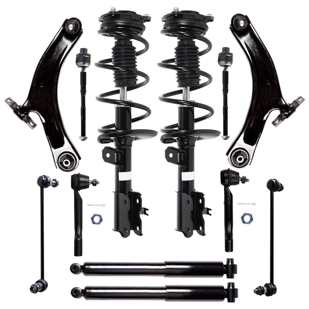 Front Shock Strut Lower Control Arm Tie Rod for Nissan Rogue (2008–2011)