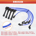 5pcs Spark Plug Wire Ignition Coil Cable No. 2245065Y25 for Nissan Sentra (1991–1994)