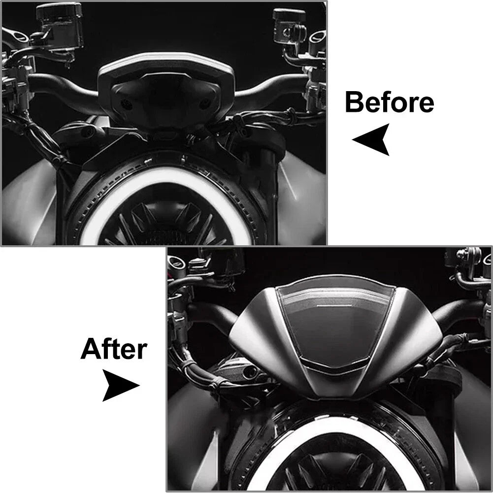 Matte Black Windshield with Bracket for Ducati Monster 950 937 (2021-2022)