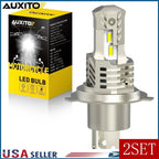 2X H4 9003 HB2 LED Headlight Bulb for Motorcycle (6000K, 12000LM)