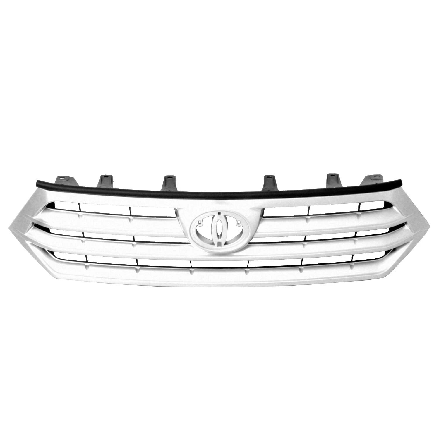Replacement Silver Painted Grille w/Emblem Hole For 2011-2013 Toyota Highlander