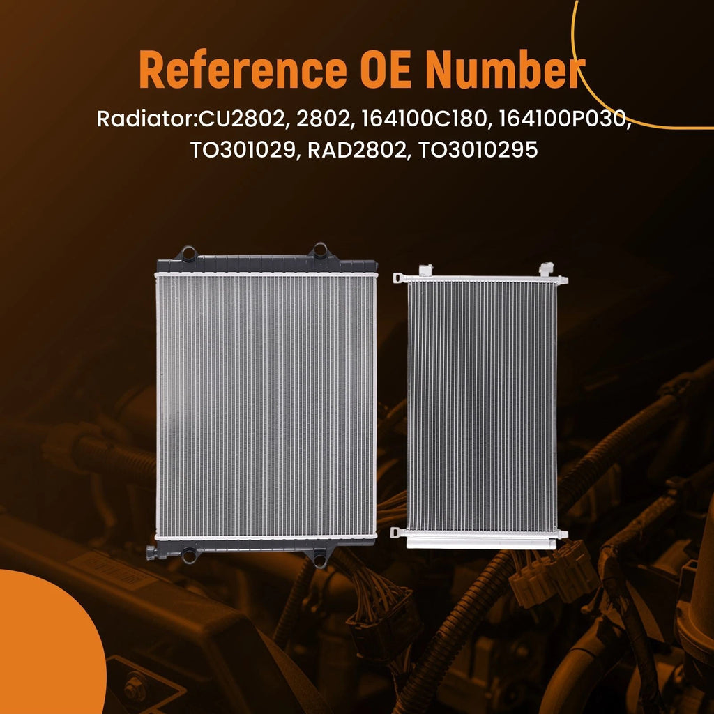 Engine Coolant Radiator & AC Condenser for Toyota Tacoma (2005–2011) CU2802