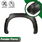 Set of 4 Pocket Rivet Fender Flares for Toyota Tundra (2007–2013)