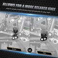 Pair of 1" Footpeg Lowering Mounts Brackets for Kawasaki KLR650 (1987–2018)