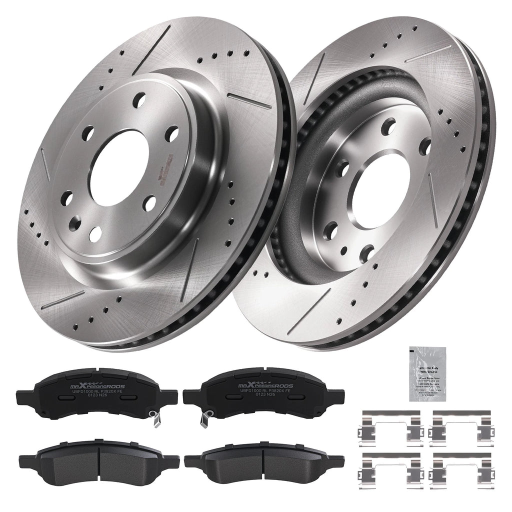 Front Brake Rotors & Pads Set for Buick Enclave (2008–2017), Saturn Outlook (2007–2010)