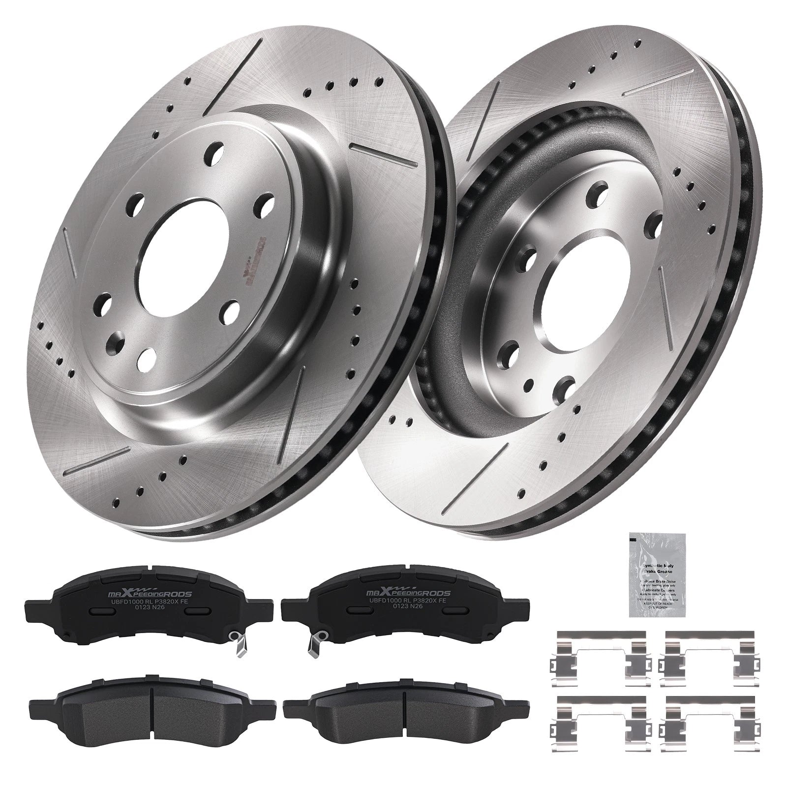 Front Brake Rotors & Pads Set for Buick Enclave (2008–2017), Saturn Outlook (2007–2010)
