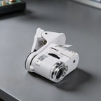 150X Clip On Microscope with LED Light for Jewelry Craft Use