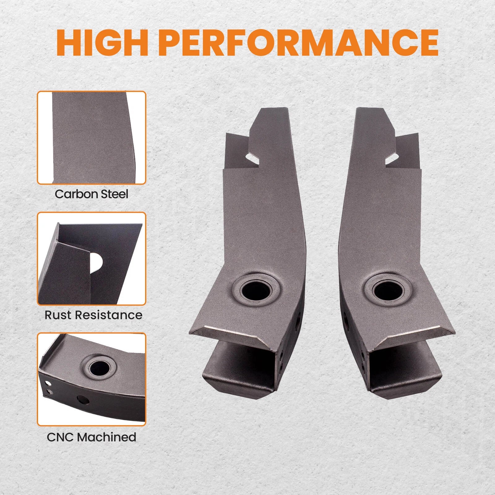 2Pcs Rear Shackle Mount Frame Repair Kit for Jeep Wrangler YJ (1987–1995)