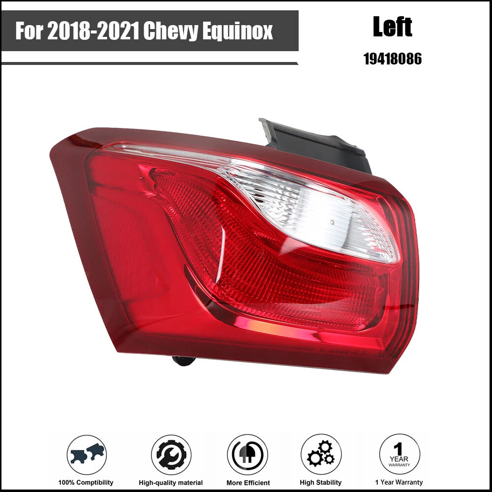 Tail Light Assembly Set for Chevy Equinox (2018–2021) Left Driver Side