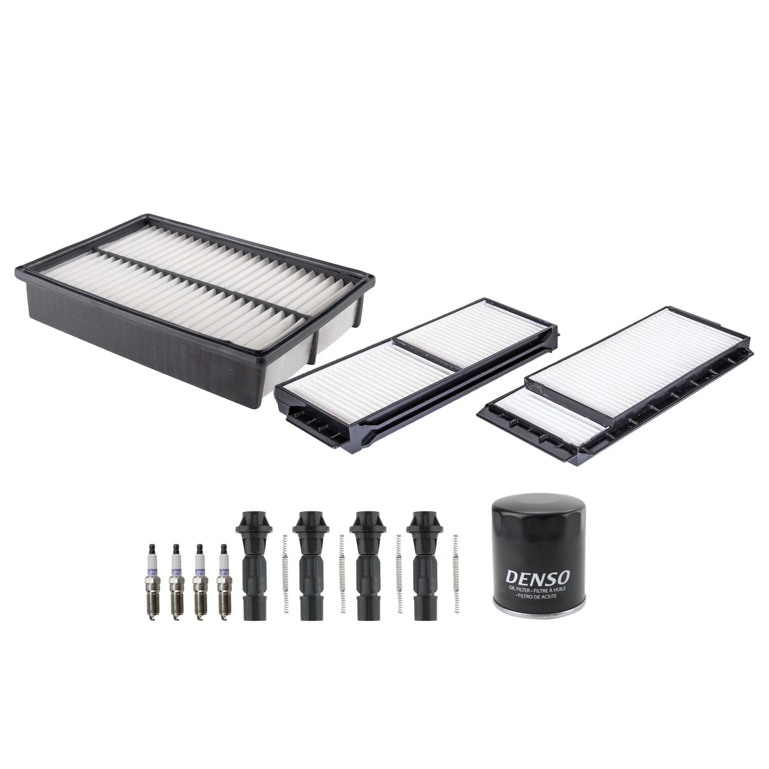 Denso Tune Up Kit 4 Spark Plugs & Boots for Mazda 3 i 2.0L L4 (2006–2009)
