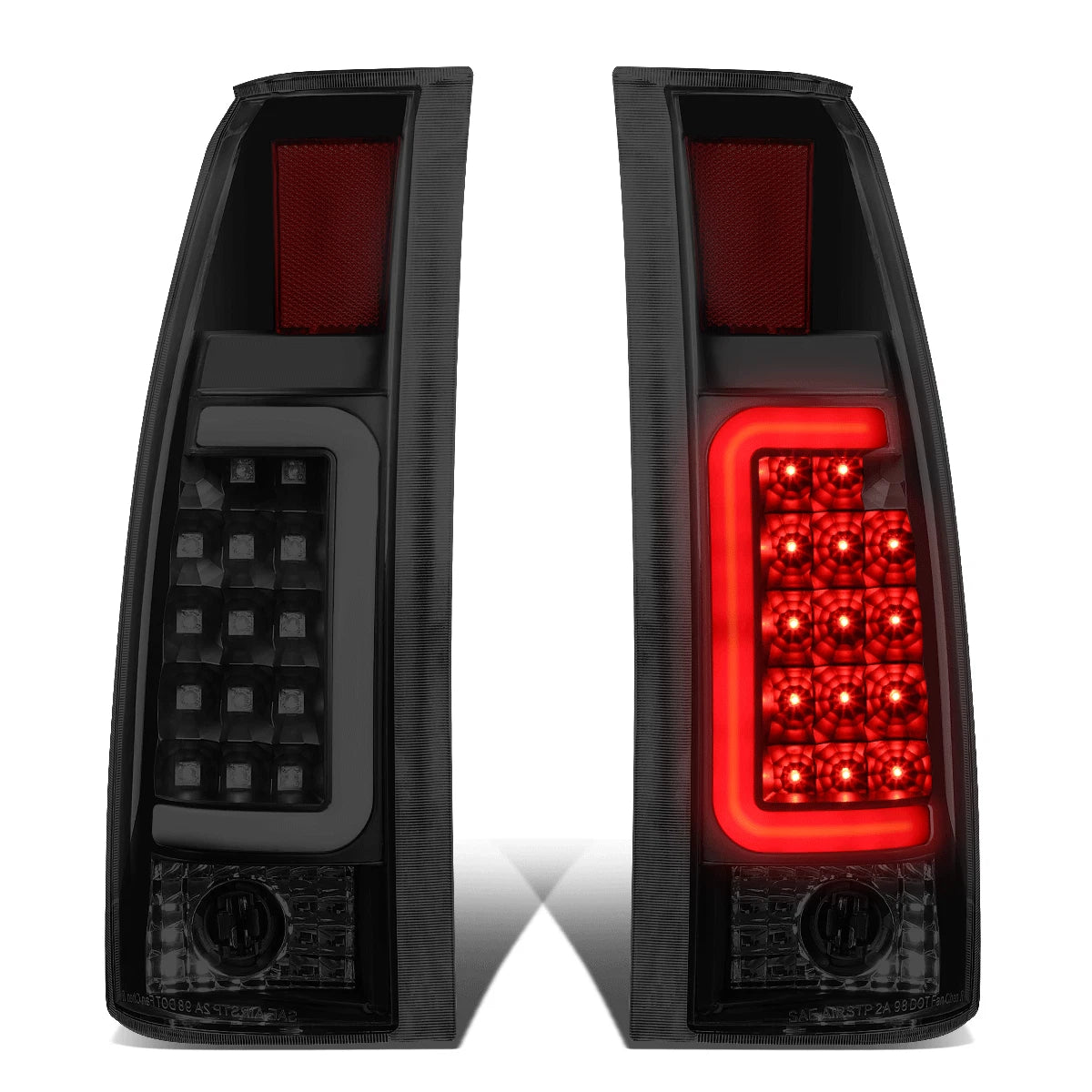 8PC Headlight, Bumper, Side Corner, Smoked 3D LED Tail Light for GMT400 C10