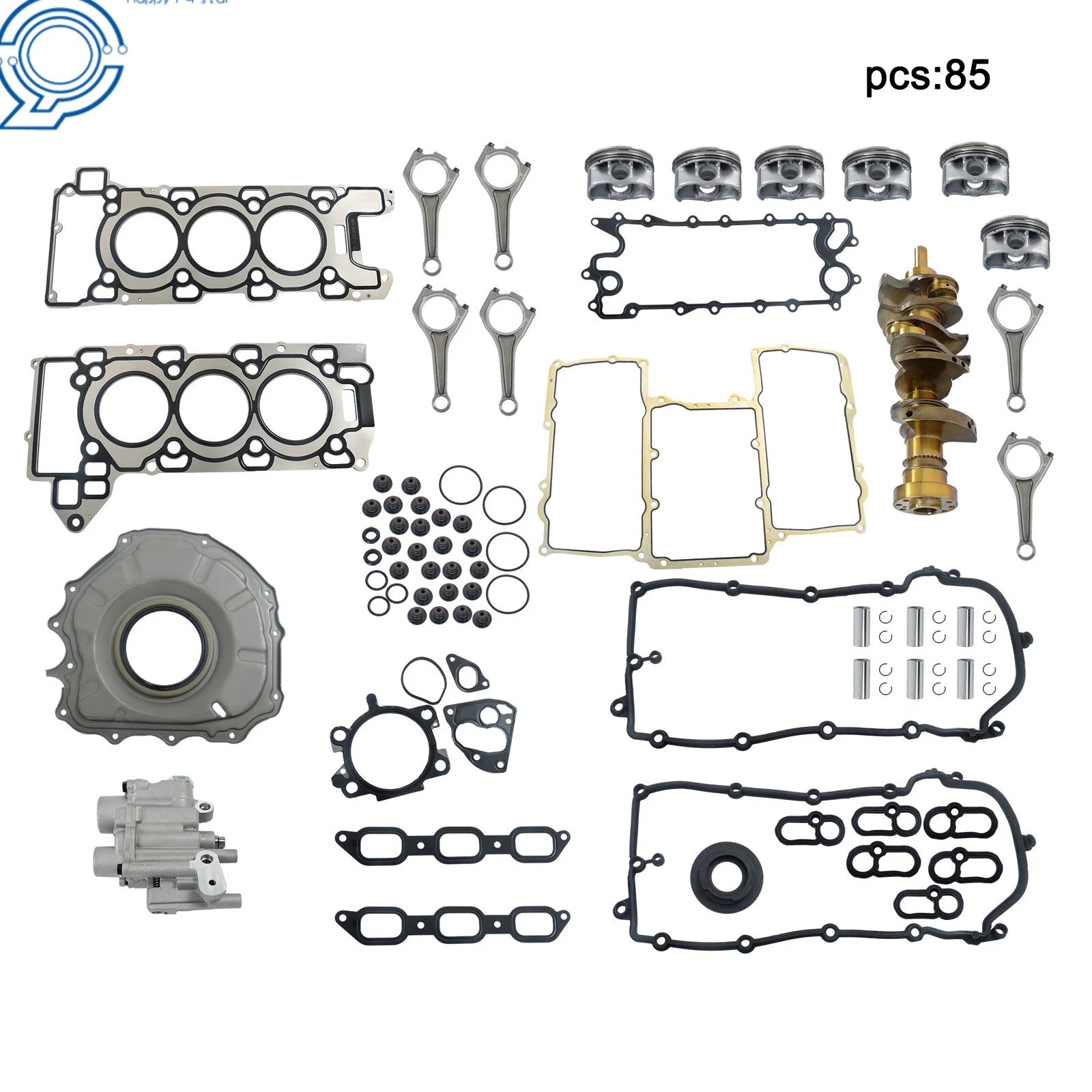 Engine Rebuild Overhaul Kit for Jaguar Land Rover AJ126 3.0L V6 (2010–2015)