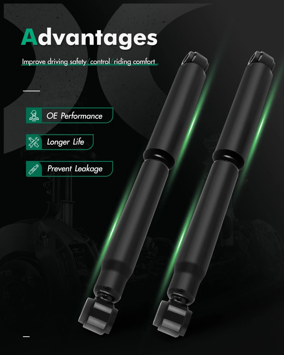 Rear Shocks Struts for Toyota Tacoma 4WD (1995–2004)