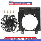 Radiator Cooling Fan w/ Shroud & Screw for Polaris Sportsman 400 4X4 (2001–2004)