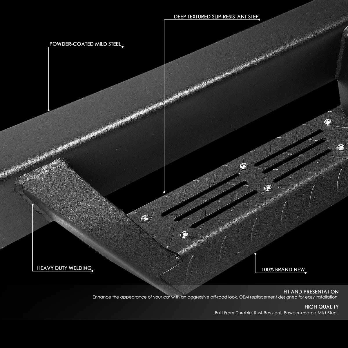 Rock Rail Nerf Bar Side Step Board for Chevy Colorado/GMC Canyon (2015–2024)